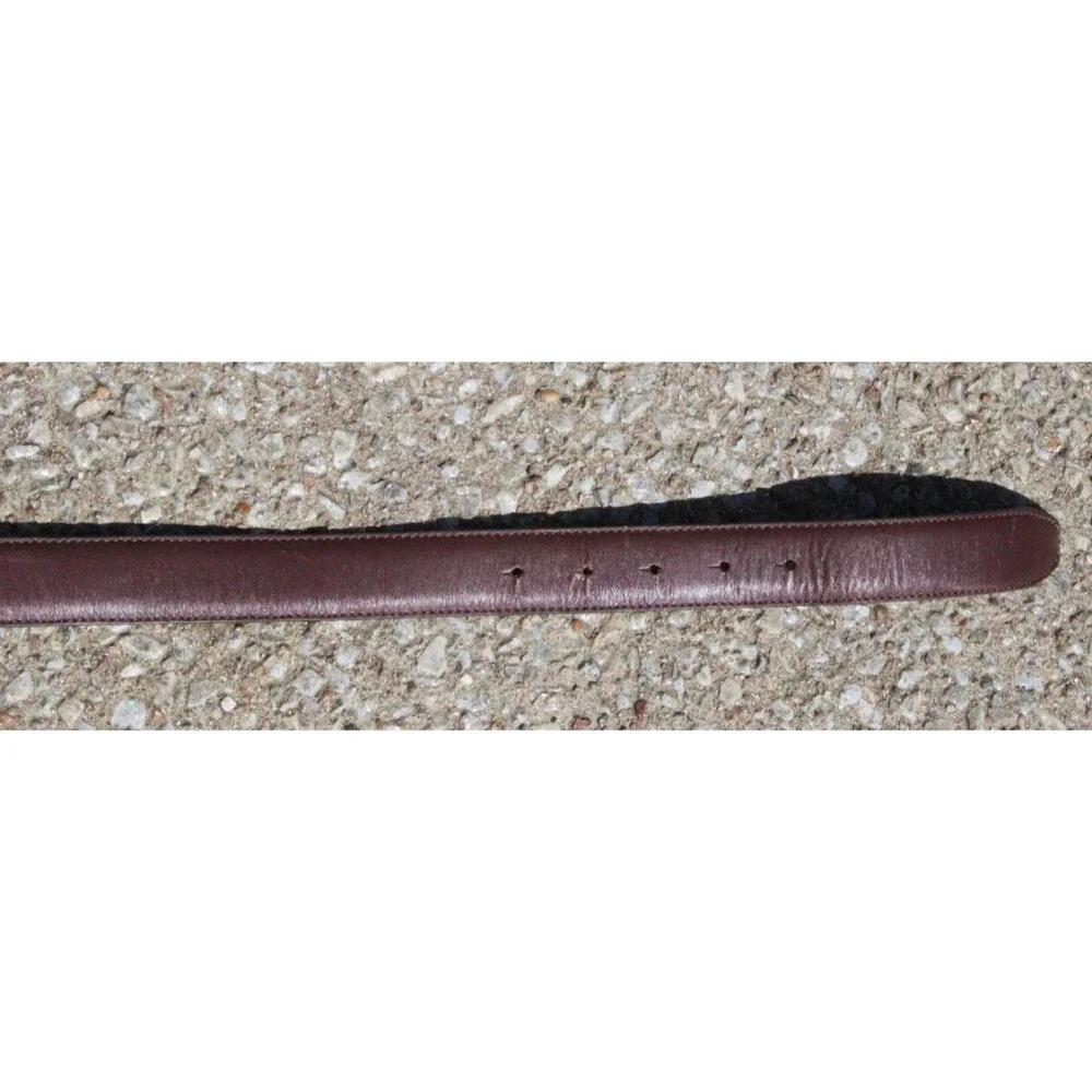 PING Golf Belt Black Leather Silver Metal Buckle Men's Accessory 40 in X-P3004